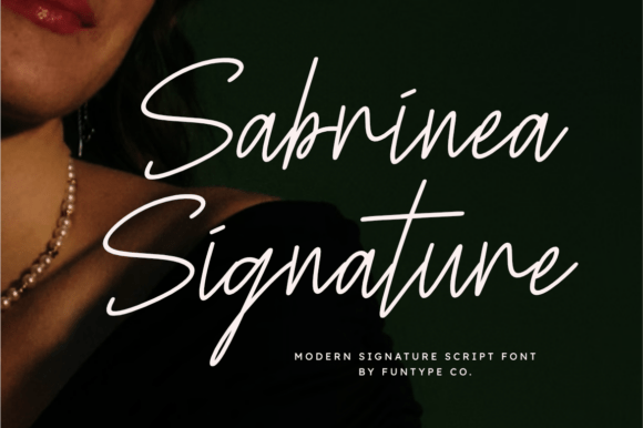 Sabrinea Signature Font for Modern Campaign Design