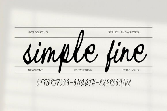 Simple Fine Font: A Script Typeface for Campaign Visuals