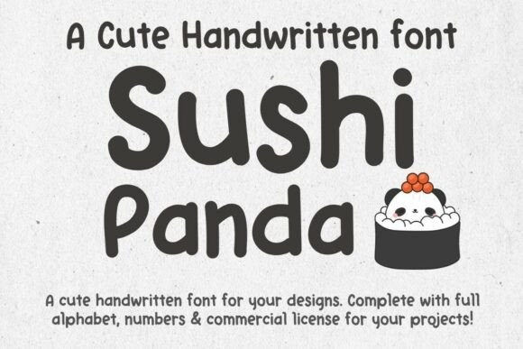 Sushi Panda Font: Bold Handwritten Type for Digital Marketing