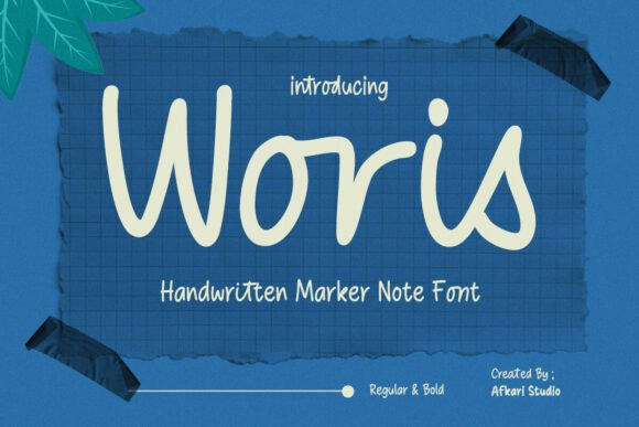 Woris Font: Natural Handwritten Style for Makers